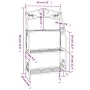 Black steel flower shelf 56x30x96 cm by vidaXL, Pot stands - Ref: Foro24-319353, Price: 85,37 €, Discount: %