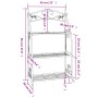 Blumenregal aus schwarzem Stahl, 56 x 30 x 96 cm von vidaXL, Topfständer - Ref: Foro24-319353, Preis: 73,01 €, Rabatt: %
