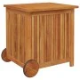 Garten-Aufbewahrungsbox aus massivem Akazienholz, Räder 60 x 50 x 58 cm von vidaXL, Aufbewahrungsboxen für den Außenbereich -...