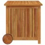 Garten-Aufbewahrungsbox aus massivem Akazienholz, Räder 60 x 50 x 58 cm von vidaXL, Aufbewahrungsboxen für den Außenbereich -...