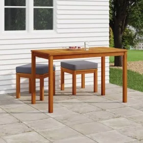 Set de comedor para jardín 3 piezas con cojines madera acacia de vidaXL, Conjuntos de jardín - Ref: Foro24-319722, Precio: 18...