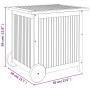 Garten-Aufbewahrungsbox aus massivem Akazienholz, Räder 60 x 50 x 58 cm von vidaXL, Aufbewahrungsboxen für den Außenbereich -...