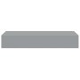 Estante con cajón de pared MDF gris 60x23,5x10 cm