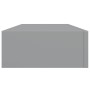 Estante con cajón de pared MDF gris 60x23,5x10 cm