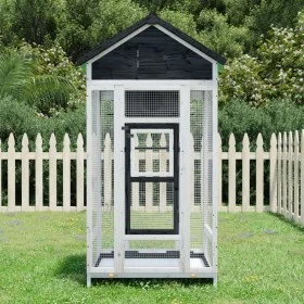 Vogelhaus aus massivem Kiefernholz grau 91,5x53x170 cm von vidaXL, Füße und Vogelkäfige - Ref: Foro24-172253, Preis: 206,21 €...
