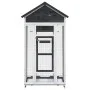 Casita para pájaros madera maciza pino gris 91,5x53x170 cm de vidaXL, Pies y jaulas para pájaros - Ref: Foro24-172253, Precio...
