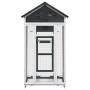 Casita para pájaros madera maciza pino gris 91,5x53x170 cm