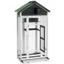 Casita para pájaros madera maciza pino gris 91,5x53x170 cm de vidaXL, Pies y jaulas para pájaros - Ref: Foro24-172253, Precio...