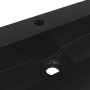 Lavabo de fundición de mineral/mármol negro mate 50x38x11 cm