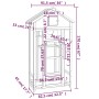 Solid pine wood birdhouse mocha color 91.5x53x170cm by vidaXL, Feet and bird cages - Ref: Foro24-172254, Price: 210,60 €, Dis...