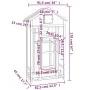 Solid pine wood birdhouse mocha color 91.5x53x170cm by vidaXL, Feet and bird cages - Ref: Foro24-172254, Price: 198,16 €, Dis...