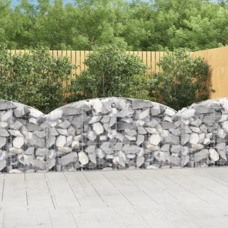 Galvanized iron arch-shaped gabion basket 200x30x80/100cm by vidaXL, Pots and planters - Ref: Foro24-153464, Price: 53,11 €, ...