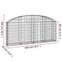 Cesta de gaviones forma arco hierro galvanizado 200x30x80/100cm de vidaXL, Maceteros y jardineras - Ref: Foro24-153464, Preci...