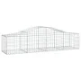 Gabion basket in arched shape, made of galvanized iron, 200x50x40/60 cm. by vidaXL, Pots and planters - Ref: Foro24-153392, P...