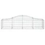 Gabion basket in arched shape, made of galvanized iron, 200x50x40/60 cm. by vidaXL, Pots and planters - Ref: Foro24-153392, P...