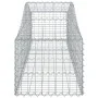 Gabion basket in arched shape, made of galvanized iron, 200x50x40/60 cm. by vidaXL, Pots and planters - Ref: Foro24-153392, P...