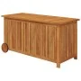 Garden storage box solid acacia wheels 113x50x58 cm by vidaXL, Outdoor storage boxes - Ref: Foro24-319712, Price: 167,33 €, D...