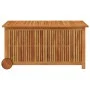 Garden storage box solid acacia wheels 113x50x58 cm by vidaXL, Outdoor storage boxes - Ref: Foro24-319712, Price: 167,33 €, D...
