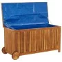 Garden storage box solid acacia wheels 113x50x58 cm by vidaXL, Outdoor storage boxes - Ref: Foro24-319712, Price: 167,33 €, D...