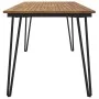 Garden table with U legs solid acacia wood 160x80x75 cm by vidaXL, Garden tables - Ref: Foro24-319520, Price: 205,64 €, Disco...
