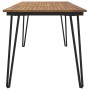 Gartentisch mit U-Beinen aus massivem Akazienholz 160x80x75 cm von vidaXL, Gartentische - Ref: Foro24-319520, Preis: 209,75 €...