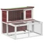 Conejera de madera maciza de pino moca 102x90x84,5 cm by vidaXL, Cages and habitats for small animals - Ref: Foro24-172285, P...