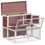 Conejera de madera maciza de pino moca 102x90x84,5 cm by vidaXL, Cages and habitats for small animals - Ref: Foro24-172285, P...