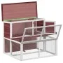 Conejera de madera maciza de pino moca 102x90x84,5 cm by vidaXL, Cages and habitats for small animals - Ref: Foro24-172285, P...