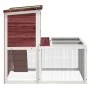 Conejera de madera maciza de pino moca 102x90x84,5 cm by vidaXL, Cages and habitats for small animals - Ref: Foro24-172285, P...