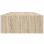 Estante con cajón de pared MDF roble 60x23,5x10 cm