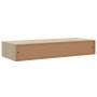 Estante con cajón de pared MDF roble 60x23,5x10 cm