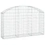 Bogenförmiger Gabionenkorb aus verzinktem Eisen, 150 x 30 x 80/100 cm von vidaXL, Töpfe und Pflanzgefäße - Ref: Foro24-153444...