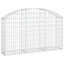 Bogenförmiger Gabionenkorb aus verzinktem Eisen, 150 x 30 x 80/100 cm von vidaXL, Töpfe und Pflanzgefäße - Ref: Foro24-153444...