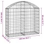 Galvanized iron arch-shaped gabion basket 100x30x80/100cm by vidaXL, Pots and planters - Ref: Foro24-153424, Price: 32,38 €, ...