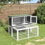 Massiver Stall aus grauem Kiefernholz, 102 x 90 x 84,5 cm von vidaXL, Käfige und Lebensräume für Kleintiere - Ref: Foro24-172...