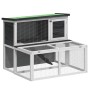 Massiver Stall aus grauem Kiefernholz, 102 x 90 x 84,5 cm von vidaXL, Käfige und Lebensräume für Kleintiere - Ref: Foro24-172...