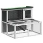 Massiver Stall aus grauem Kiefernholz, 102 x 90 x 84,5 cm von vidaXL, Käfige und Lebensräume für Kleintiere - Ref: Foro24-172...