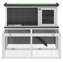Solid gray pine wood hutch 102x90x84.5 cm by vidaXL, Cages and habitats for small animals - Ref: Foro24-172284, Price: 171,95...