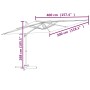 Hängeschirm mit grüner Aluminiumstange 400x300 cm von vidaXL, Sonnenschirme - Ref: Foro24-319914, Preis: 204,49 €, Rabatt: %