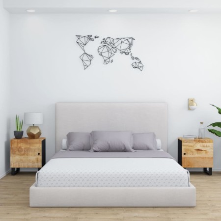 Nachttische 2 Stück aus massivem Mangoholz 40x33x46 cm von vidaXL, Nachttische - Ref: Foro24-345209, Preis: 108,42 €, Rabatt: %