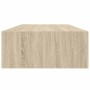 Estantes de pared con cajón 2 uds MDF roble 60x23,5x10 cm