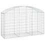 Gabion basket in arched shape, made of galvanized iron, 150x50x80/100cm. by vidaXL, Pots and planters - Ref: Foro24-153454, P...
