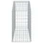 Gabion basket in arched shape, made of galvanized iron, 150x50x80/100cm. by vidaXL, Pots and planters - Ref: Foro24-153454, P...