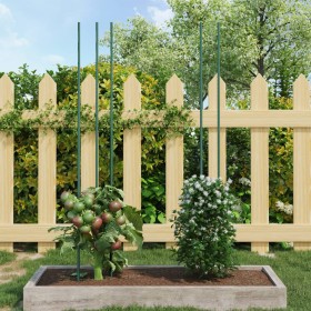 Tutores para plantas de jardín 30 unidades acero verde 180 cm