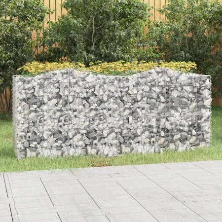 Arriate de gaviones forma arco hierro galvanizado 200x50x100cm de vidaXL, Maceteros y jardineras - Ref: Foro24-153546, Precio...