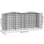 Arriate de gaviones forma arco hierro galvanizado 200x50x100cm de vidaXL, Maceteros y jardineras - Ref: Foro24-153546, Precio...