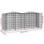 Galvanized iron arch shaped gabion flowerbed 200x50x100cm by vidaXL, Pots and planters - Ref: Foro24-153546, Price: 71,64 €, ...