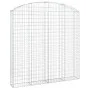 Gabion basket arch shape galvanized iron 200x30x200/220 cm by vidaXL, Pots and planters - Ref: Foro24-153470, Price: 124,99 €...
