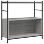 Iron and wood shelf, gray Sonoma engineering, 80x30x78.5 cm by vidaXL, Bookcases and shelves - Ref: Foro24-832796, Price: 44,...
