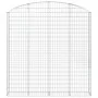 Gabion basket arch shape galvanized iron 200x30x200/220 cm by vidaXL, Pots and planters - Ref: Foro24-153470, Price: 124,99 €...
